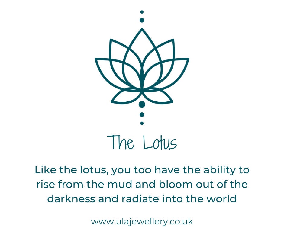Personalised Lotus Flower Coin Charm Necklace