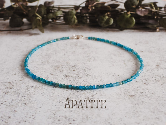 Dainty Apatite "Manifestation" Gemstone Anklet