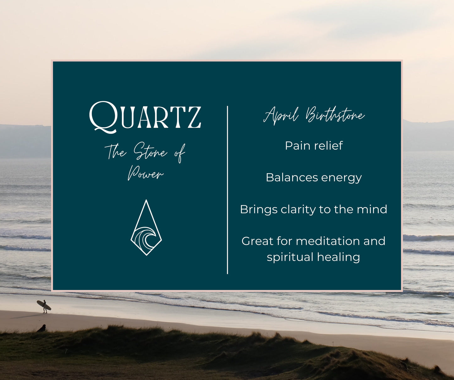 Dainty Quartz "Power" Gemstone Bracelet | April Birthstone