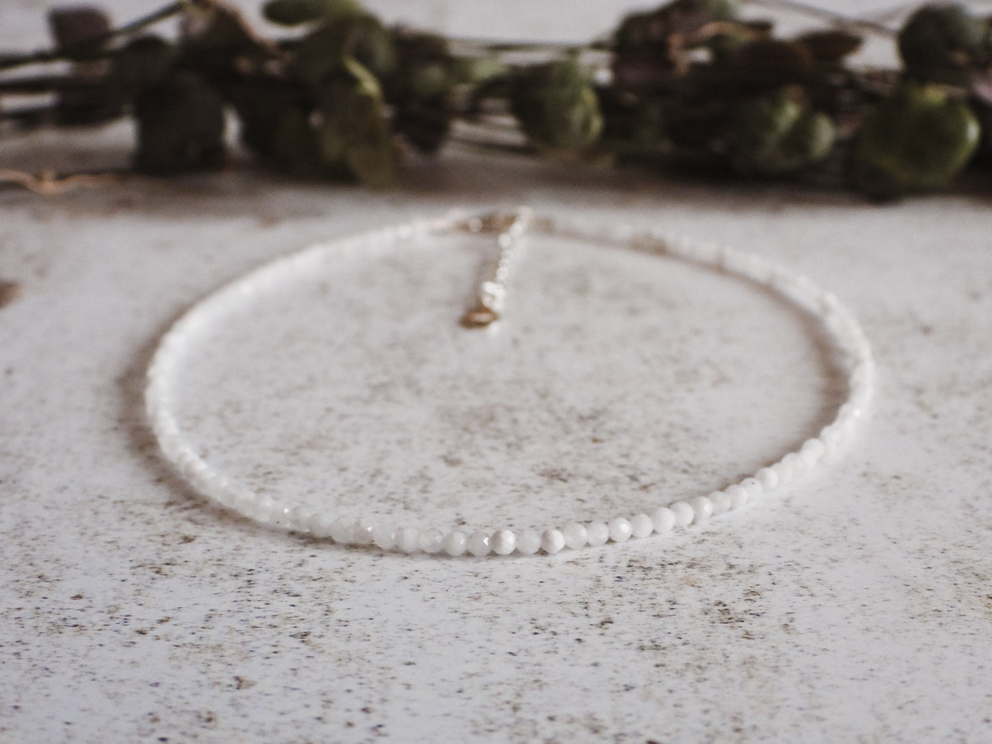 Dainty Rainbow Moonstone "Fertility & New Beginnings" Gemstone Anklet | June Birthstone