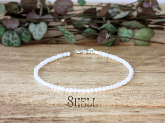 Dainty "Beach Bum" Shell Beaded Bracelet
