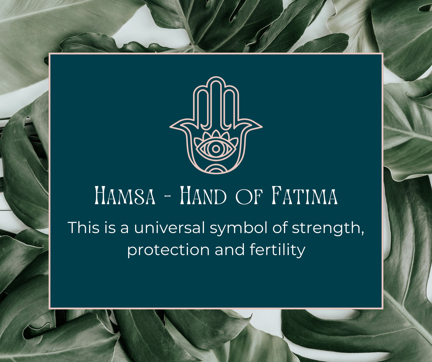 Personalised Rustic Hamsa Charm Necklace