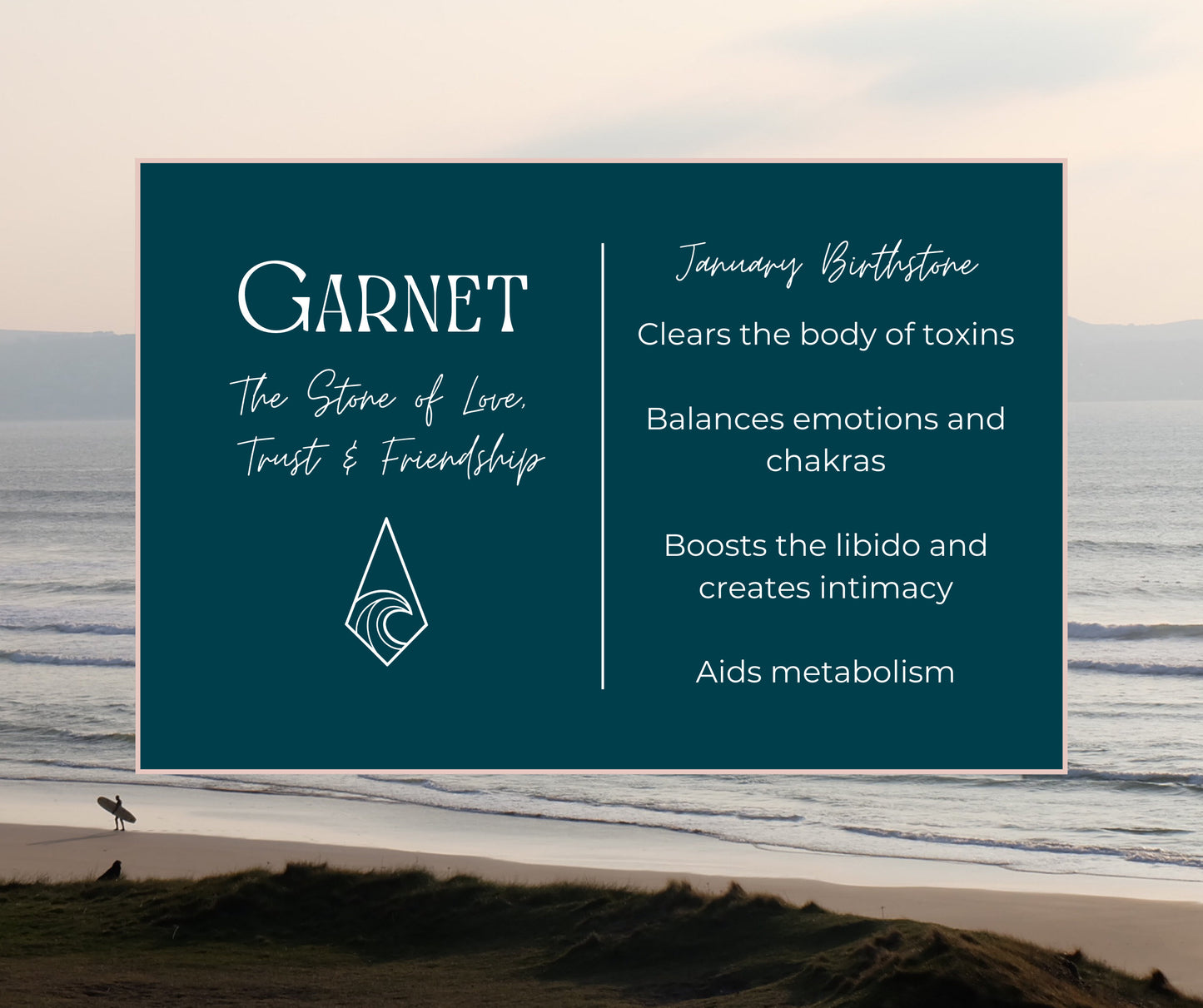 Dainty Garnet "Trust & Friendship" Gemstone Anklet | January Birthstone
